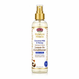 African Pride Moisture Miracle Coconut Milk & Honey Hydrate & Shine Leave-In Conditioner (8oz/236ml)