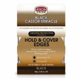 African Pride Black Castor Miracle Hold & Cover Edges (2.25oz/64g)