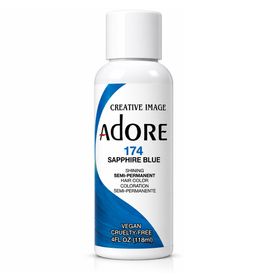 Adore Semi Permanent Hair Color 174 - Sapphire Blue (4oz/118ml)
